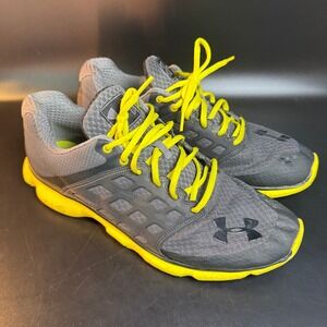 Under Armour Micro G Assert 46 Gray Yellow Running Shoes Mens Size 12